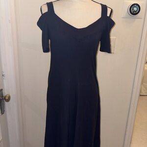 Three Dots Navy Off-Shoulder A-Line Dress Size Large